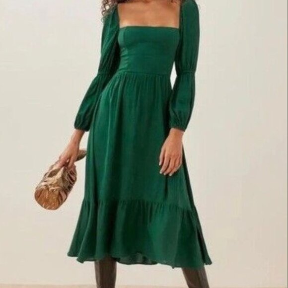 Emerald Green Reformation Dress - Picture 3 of 5
